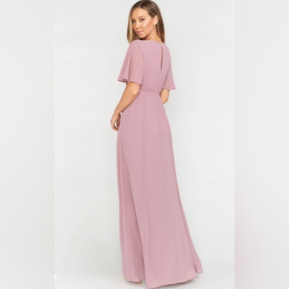 NWT Show Me Your MuMu Emily Empire Maxi Dress - Antique Rose Chiffon - Picture 3 of 4